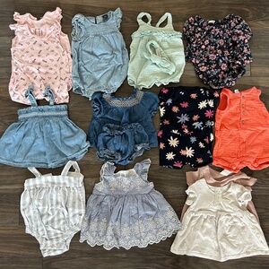 Size 0-3 summer clothing bundle